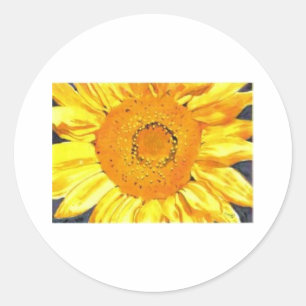Zonnebloem van Paula Atwell Ronde Sticker