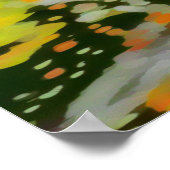 zonnebloem van polka-stippen poster (Hoek)