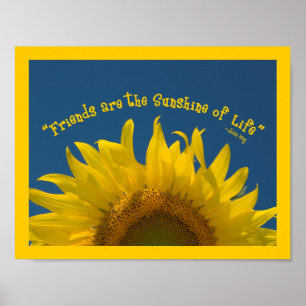 Zonnebloem van Vriendschap Poster