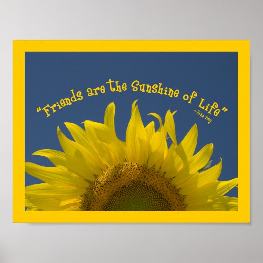 Zonnebloem van Vriendschap Poster (Voorkant)