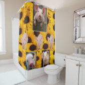 Zonnebloem Varken Douchegordijn (In situ)