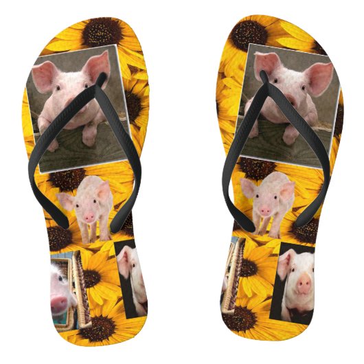 Zonnebloem Varkens Flip Flops (Voetbed)