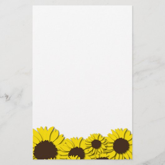 Zonnebloem Veldbaksteen Briefpapier (Voorkant)