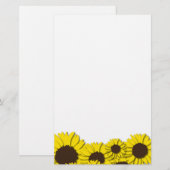 Zonnebloem Veldbaksteen Briefpapier (Voorkant / Achterkant)