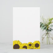 Zonnebloem Veldbaksteen Briefpapier (Staand voorkant)