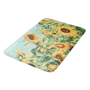 Zonnebloem Veldgele Blauwgroen Florence Design Badmat