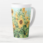 Zonnebloem Veldgele Blauwgroen Florence Design Latte Mok (Rechterhoek)