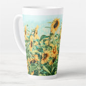 Zonnebloem Veldgele Blauwgroen Florence Design Latte Mok (Linkerhoek)