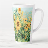 Zonnebloem Veldgele Blauwgroen Florence Design Latte Mok (Rechts)