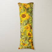 Zonnebloem Veldgele Florenz  Antiek Lichaamskussen (Voorkant Verticaal)