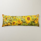 Zonnebloem Veldgele Florenz  Antiek Lichaamskussen (Voorkant)