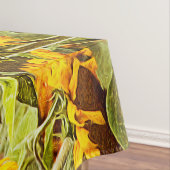 Zonnebloem Veldgele Groene Rustige Vintage Tafelkleed (Voorbeeld)