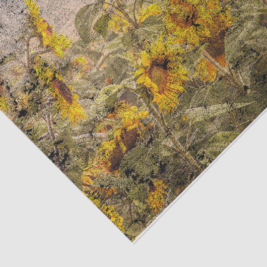  zonnebloem Veldgele grunge textuur Tissuepapier (Detail)