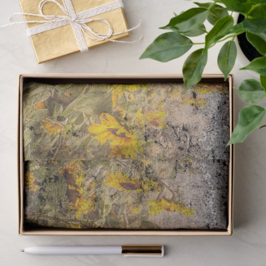  zonnebloem Veldgele grunge textuur Tissuepapier (Geschenk)