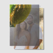 Zonnebloem Vellum Overlay Uitnodigingen (Offset (Koppel))