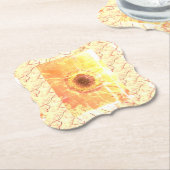 Zonnebloem Vendredi-2 papier Onderzetter (Gekanteld)