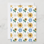 Zonnebloem veranda schommel Geel Blauw Zonnebloem Kaart (Achterkant)