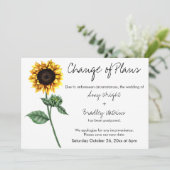 Zonnebloem "Verandering van Plannen" Uitgestelde T Kaart (Staand voorkant)