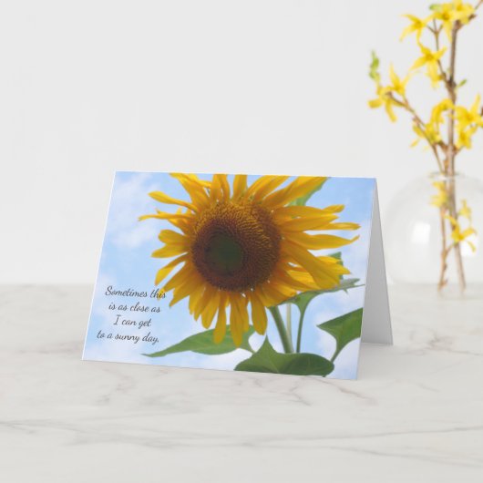 Zonnebloem Verbeelding Kaart (Gele Bloem)