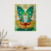 Zonnebloem Verbonden aan het Poster van de Zon (Keuken)