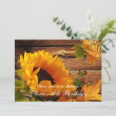 Zonnebloem Verbruiddaguitvindingen Rustic Country Kaart (Staand voorkant)