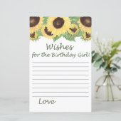 Zonnebloem Vereist voor verjaardagsmeisje (Staand voorkant)