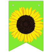 Zonnebloem Vergroten 1ste verjaardag Bunting Banne Vlaggetjes (Eerste vlag)