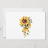 Zonnebloem Verjaardag 50e Bloemen Foto Vrouwen Kaart (Achterkant)