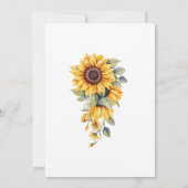 Zonnebloem Verjaardag 50e Bloemen Witte Vrouwen Kaart (Achterkant)