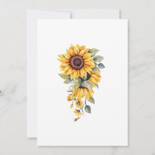 Zonnebloem Verjaardag 50e Bloemen Witte Vrouwen Kaart (Achterkant)