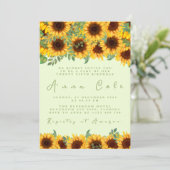 Zonnebloem Verjaardag Rustieke Gele Bloemen Kaart (Staand voorkant)