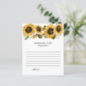 Zonnebloem Verjaardag Tijd Capsule Bericht Kaart (Staand voorkant)