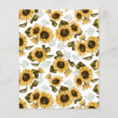 Zonnebloem Verjaardag Tijd Capsule Bericht Kaart (Achterkant)