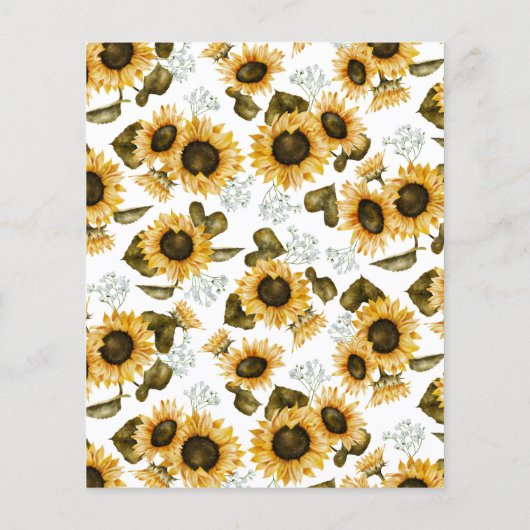 Zonnebloem Verjaardag Tijd Capsule Bericht Kaart (Achterkant)