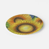 Zonnebloem Verjaardag Trouwfeest Papieren Borden Papieren Bordje (Gekanteld)