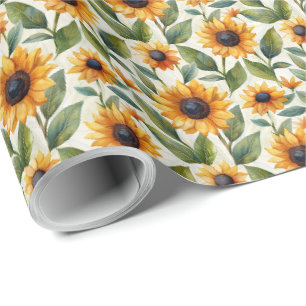 Zonnebloem Verjaardagscadeau Inpakpapier Wrap