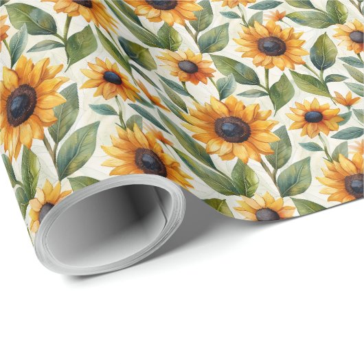 Zonnebloem Verjaardagscadeau Inpakpapier Wrap (Rol Hoek)