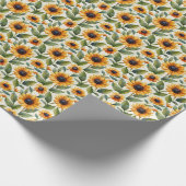 Zonnebloem Verjaardagscadeau Inpakpapier Wrap (Hoek)