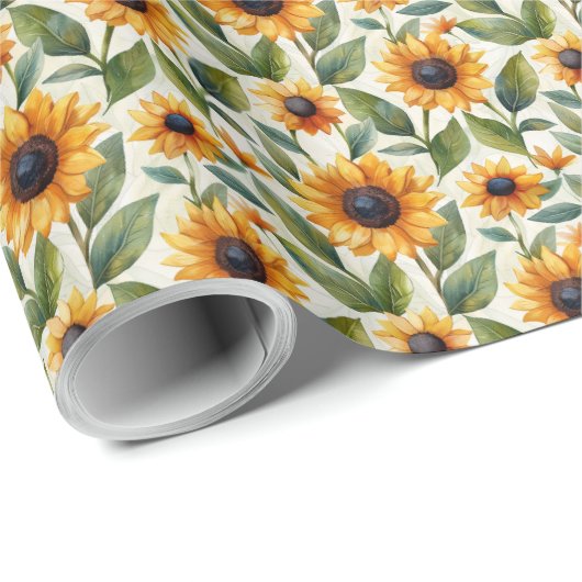 Zonnebloem Verjaardagscadeau Wrapping Papier Wrap (Rol Hoek)