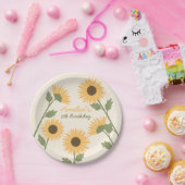 Zonnebloem Verjaardagspapier Borden Papieren Bordje (Feest)
