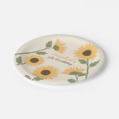 Zonnebloem Verjaardagspapier Borden Papieren Bordje (Gekanteld)