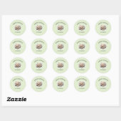 Zonnebloem Verjaardagsstickers Ronde Sticker (Vel)