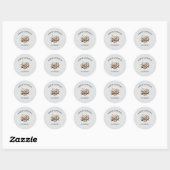 Zonnebloem Verjaardagsstickers Ronde Sticker (Vel)