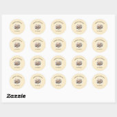 Zonnebloem Verjaardagsstickers Ronde Sticker (Vel)