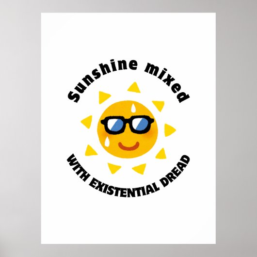 Zonnebloem Vermengd met Existentiële Angst Poster (Voorkant)