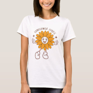 Zonnebloem verslaafde t-shirt