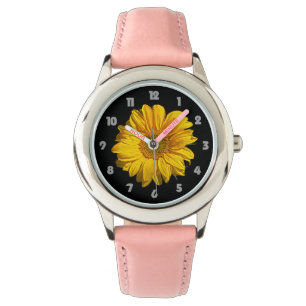 Zonnebloem Vet Grijs Getallen Wam Horloge