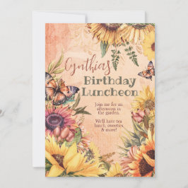 Zonnebloem viering uitnodigingen