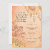 Zonnebloem viering uitnodigingen (Achterkant)