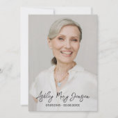 Zonnebloem Viering van het Leven Foto Begrafenis Kaart (Voorkant)